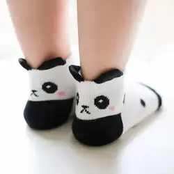 Унисекс Детские носки с объемным рисунком панды, в горошек, в полоску, для детей, унисекс, мягкие дышащие носки-тапочки, удобные, разные цвета