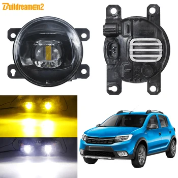 

LED Fog Light Assembly For Renault Sandero Stepway Hatchback 2008-2015 Car Front Bumper Lens Fog Lamp Daytime Running Light 12V
