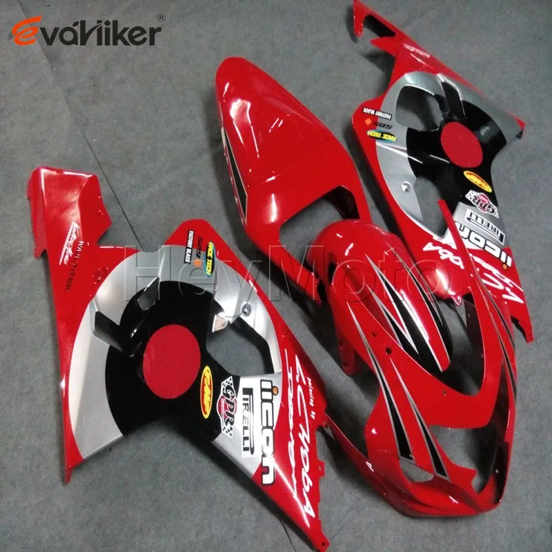 Пользовательские мотоциклетные панели для K4 GSX-R600750 2004-2005 GSXR600 04 05 обтекатель двигателя заказ+ подарки ABS синий белый H2 - Цвет: E