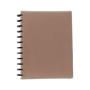 

1Pc A412Hole Colorful Plastic Clip File Folder Transparent Agenda Binder Supplies Office Ring Planner Loose Leaf School Not H2U3