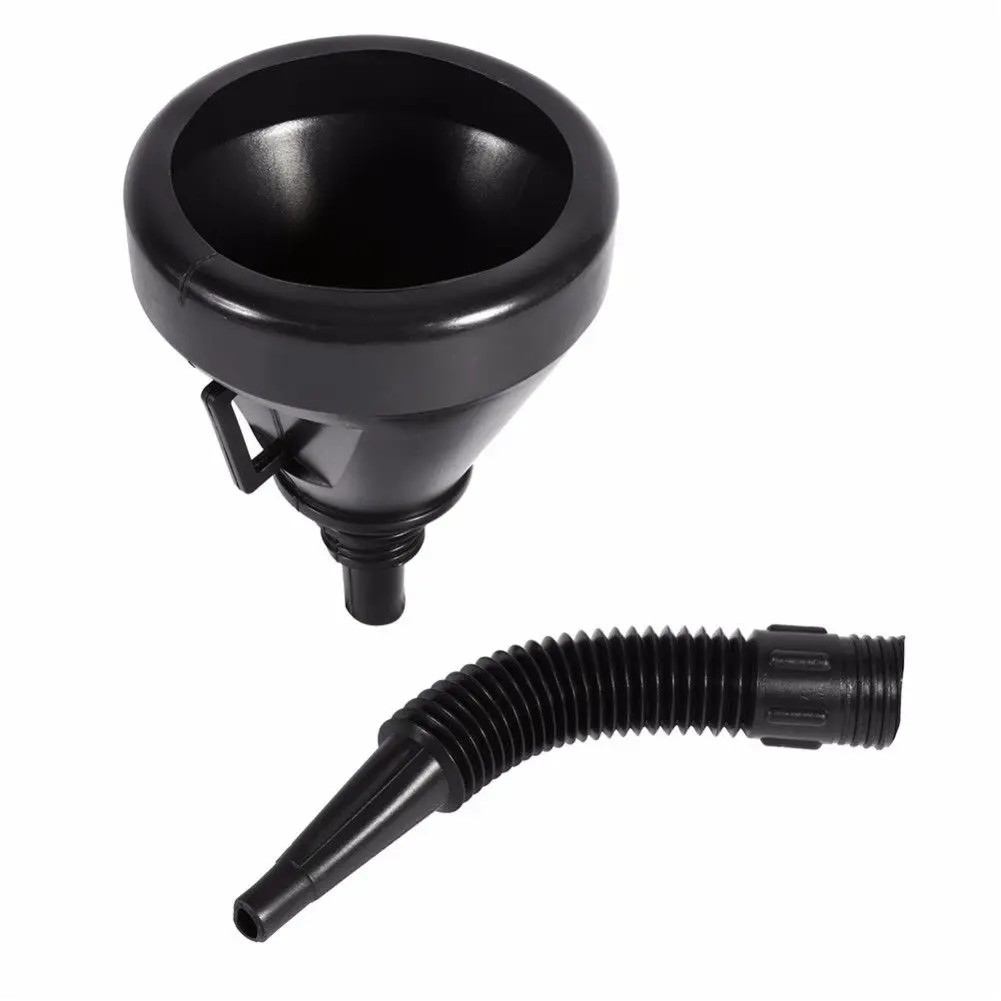 Black Portable Automobile Gas Outdoor Quick Refueling Funnel Water Oil Transmission Tool With Filter Vehicle Supplies For Car