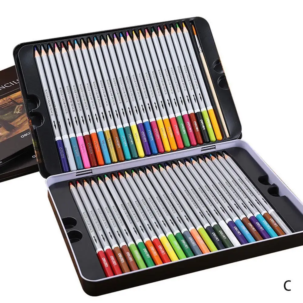 48Colors 12/24/48 шт акварельные карандаши, акварельные карандаши для рисования набор, акварели, рисование, искусство, 3 мм ядро - Цвет: 48Colors