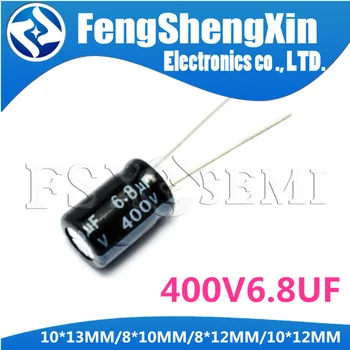 

10PCS Higt quality 400V6.8UF 10x13 6.8UF 400V 10*13MM/8*10MM/8*12MM/10*12MM Electrolytic capacitor