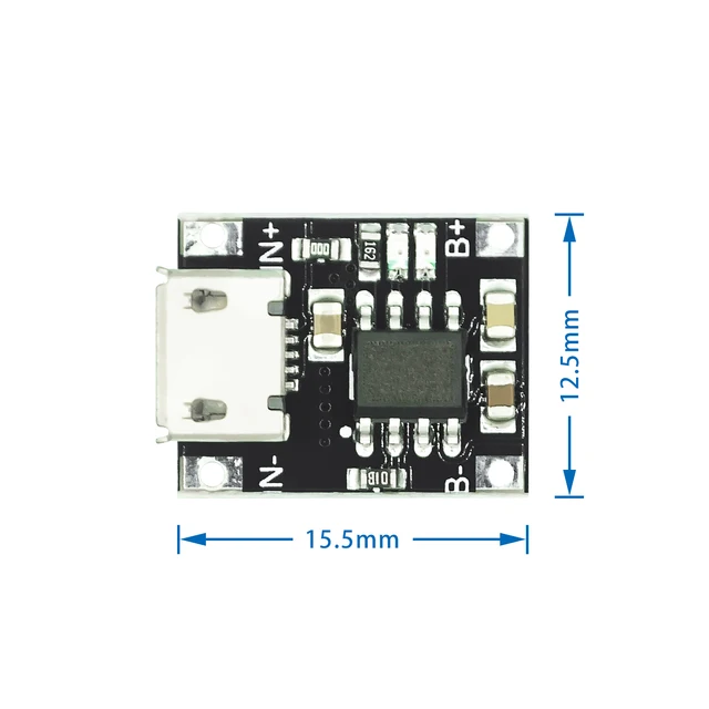  Mini Micro Type-c USB 5V 1A 18650 TP4056 Lithium Battery Charger Module Charging Board With Protection Dual Functions 1A Li-ion 