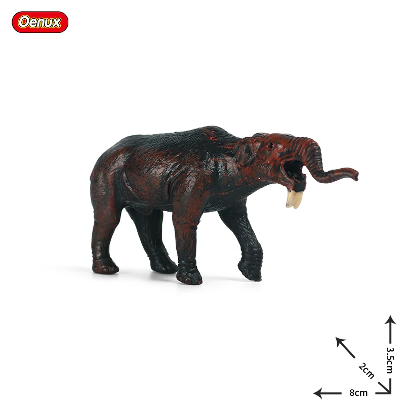 thumbnail image 1 of Figuras de acción de Oenux Mini, animales salvajes de la prehistoria antigua, tigre dientes de sable, mamut, elefante, modelo de PVC, juguetes educativos, 1 of 5