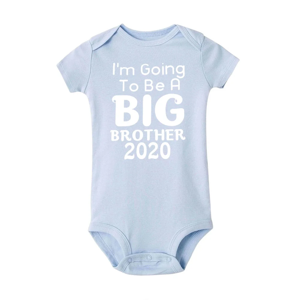 Я буду A Big Brother короткий рукав боди братьев семейная одежда анонс Jumpsuis Babypromoted брат, один размер
