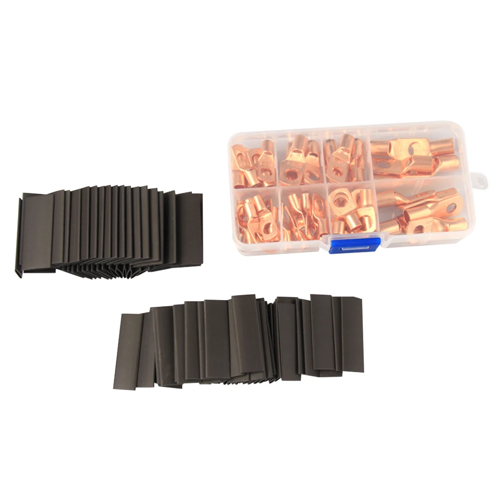 

140pcs Ring Lug Terminal Set Copper Wire Heat Shrink Tubing Connector Adapter Battery Welding Starter Cable Crimped Solid Tool