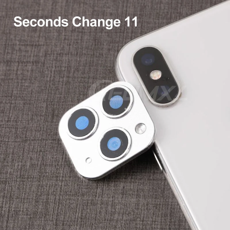 

Seconds Change For iPhone 11 PRO For iPhone Apple X XS MAX Lens Sticker Modified Camera Lens Film Cover Titanium Alloy Case Back