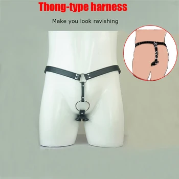 BDSM Strapon Double Penetration, Strap On Butt Plug And Dildo Harness,Bondage Chastity Belt With Cock Ring,Sex Toys For Men 2