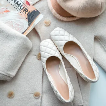 

BONJEAN White Color Women Pumps Med Heel Slip On Wedding Party Dress Shoes Woman Square Toe Chaussures Femmes Hot Chic Heels