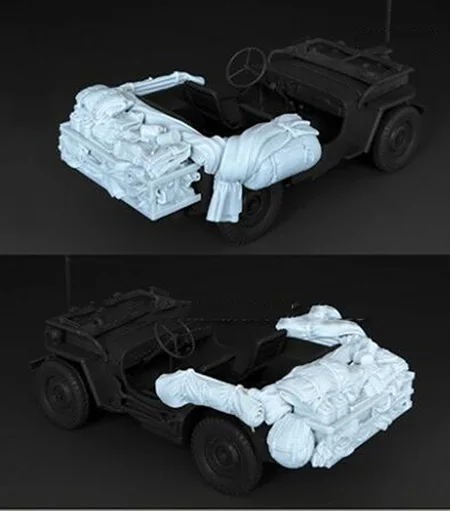 Новая несобранная корзина 1/35 и холст для комплектов Статуэтка из смолы | Игрушки