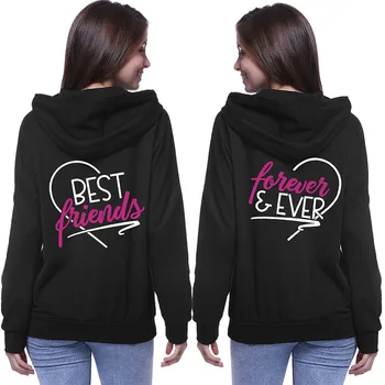 

BEST FRIENDS Hoodies Women Friends Pullover Female Cassual Hooded Sweatshirts