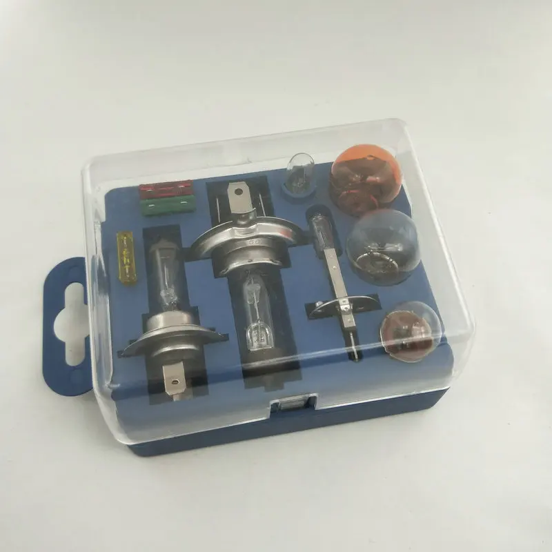 10pc Travel Car Spare Bulb & Fuse Kit Universal Replacement Emergency