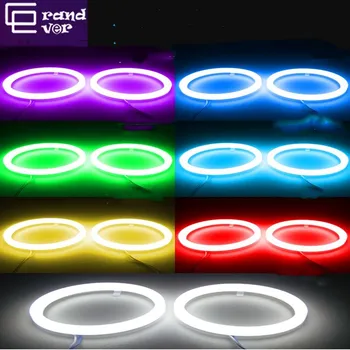 

2pcs Auto Angel Eyes 6000k Car Halo Ring Lights 60mm 70mm 80mm 90mm 100mm 110mm 120mm LED cob led headlight for Car Auto Moto