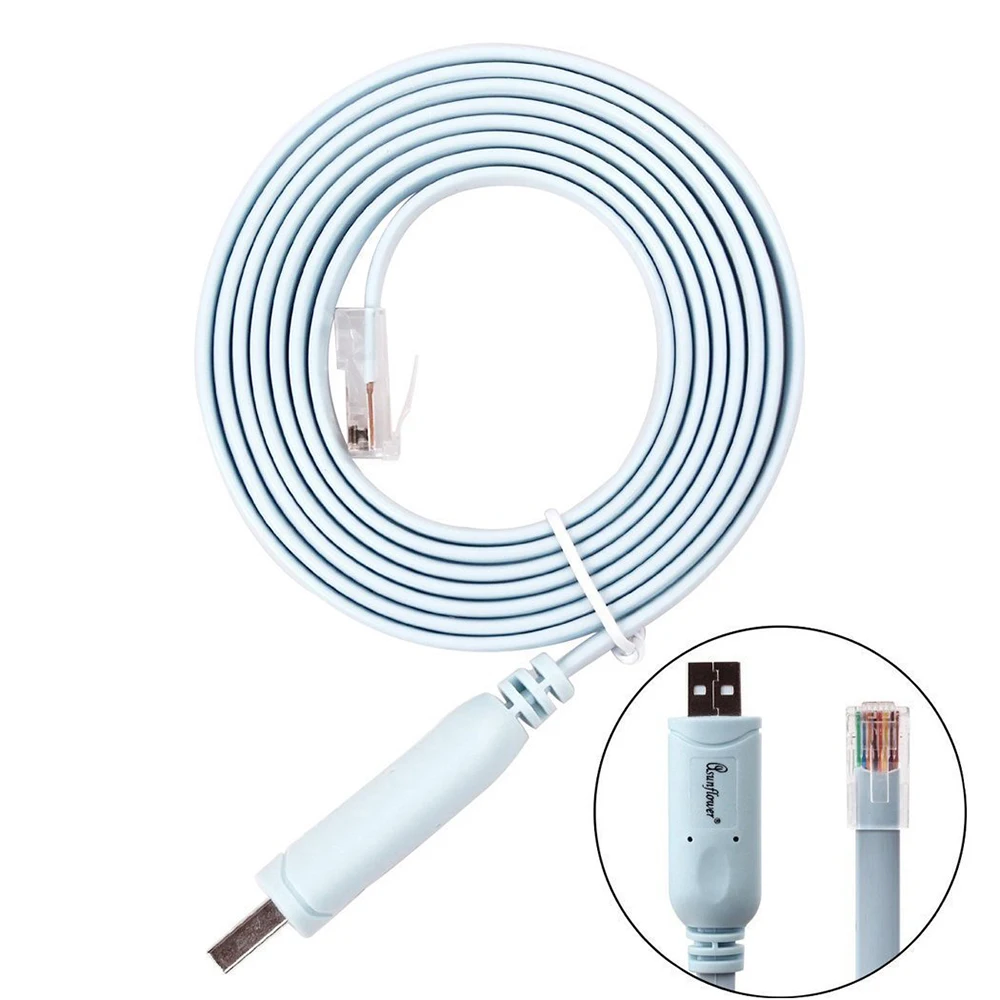 Asunflower USB 2,0 к RJ45 консольный кабель 3,6 м кабель Cisco для Windows Linux Mac OS для huawei маршрутизатор USB к RJ45 консольный кабель