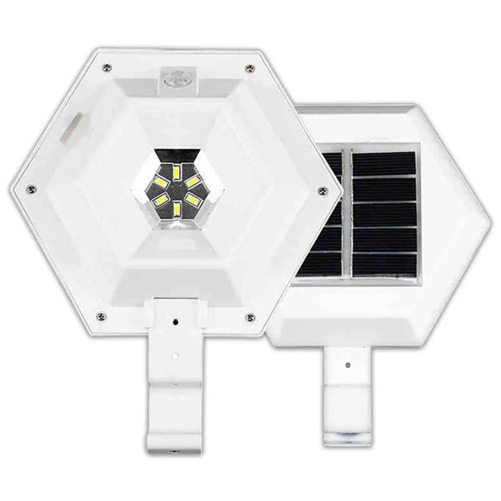 6 led Солнечный настенный светильник для забора 500LM индукция человеческого тела Ip65 Водонепроницаемый Уличный настенный светильник для сада на открытом воздухе двора сада