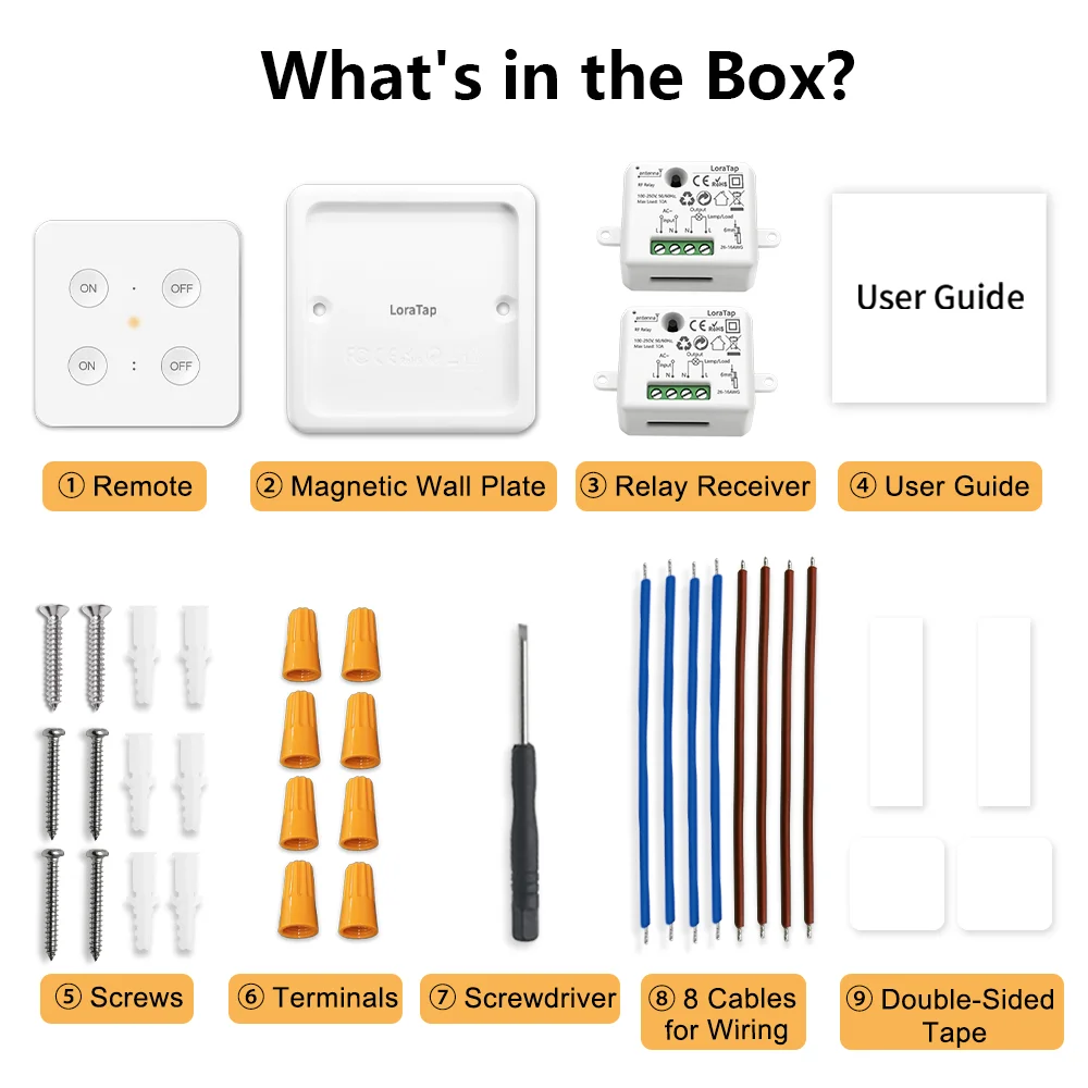 LoraTap Magnetic Wireless Lights Switch Kit