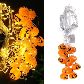 

3.5M LED Pumpkin Chandelier Lamp String Halloween Decoration Stage Hotel Bar Home Decoration 220V EU Plug