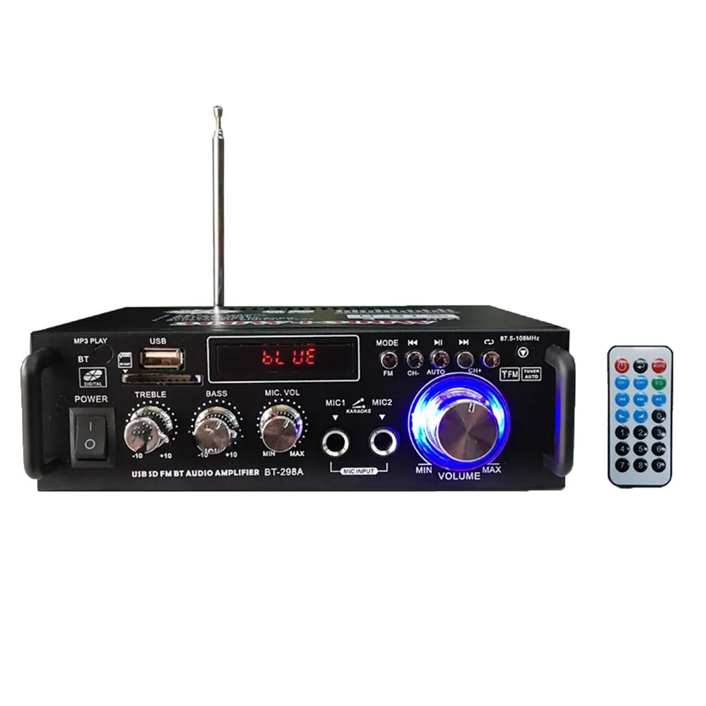 600 Вт 220 В/12 В Hifi стерео Fm 2Ch Amp Автомобильный домашний Usb Sd Mp3 Мини Usb карта Ac и Dc небольшой усилитель мощности