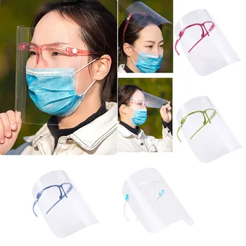 

1 Pcs Clear Protective Face Shield Mask Kitchen Oil-Splash Proof Mask Transparent Protection Mask Replacement Covers Hot Sell