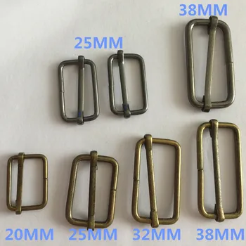 

20pcs/lot 4/5"/1"/1-1/4"/1-1/2" Metal Slides Ribbon SlipTri-glides Wire-formed Roller Pin Buckles Strap Adjuster suspenders Sew