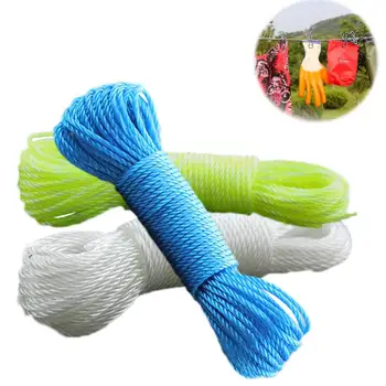 

Indoor Outdoor Clothes Lines Nylon Solid Lanyard Laundry Drying Rack Hanging Twisted Rope Portable Hanging Rack Clothing Cord