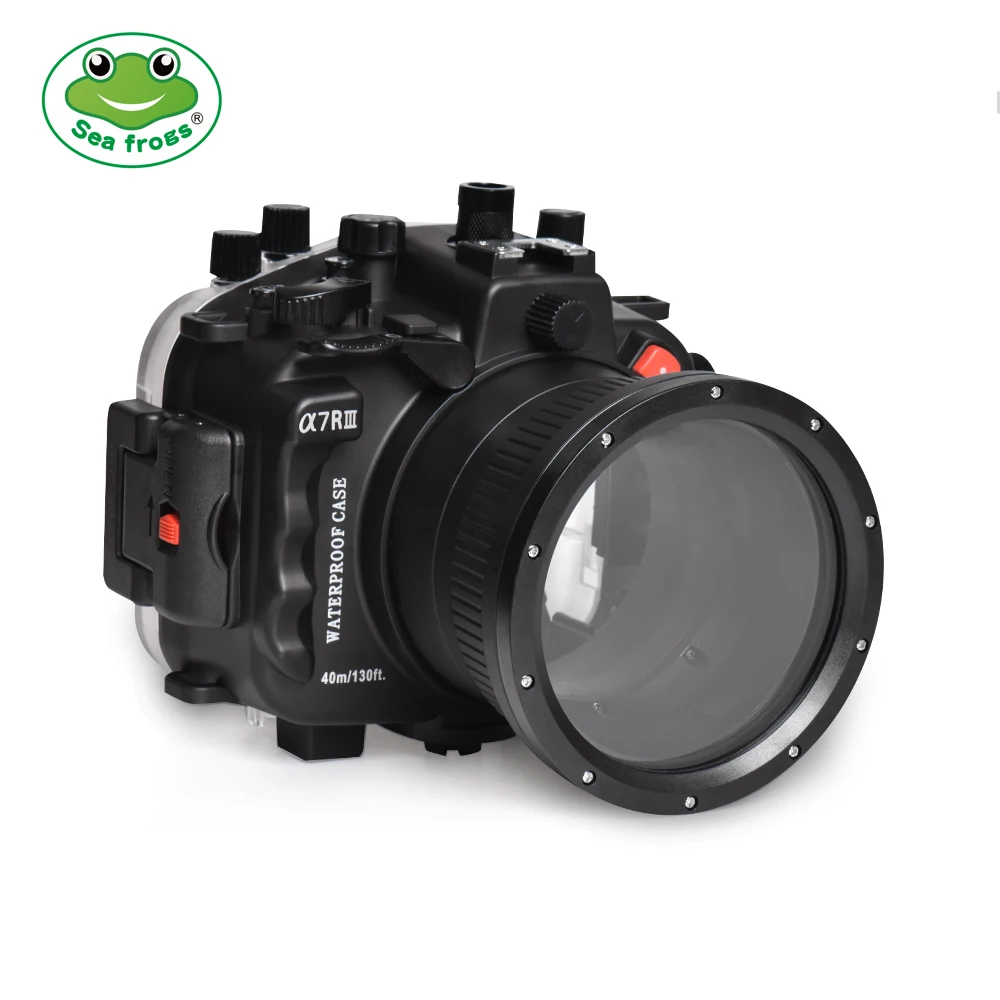 black 28-70mm Водонепроницаемый корпус для камеры Song A7R III подводный 40 м фотография Широкоугольный купол порт Цифровой электронный контроль ручка - Цвет: black 28-70mm
