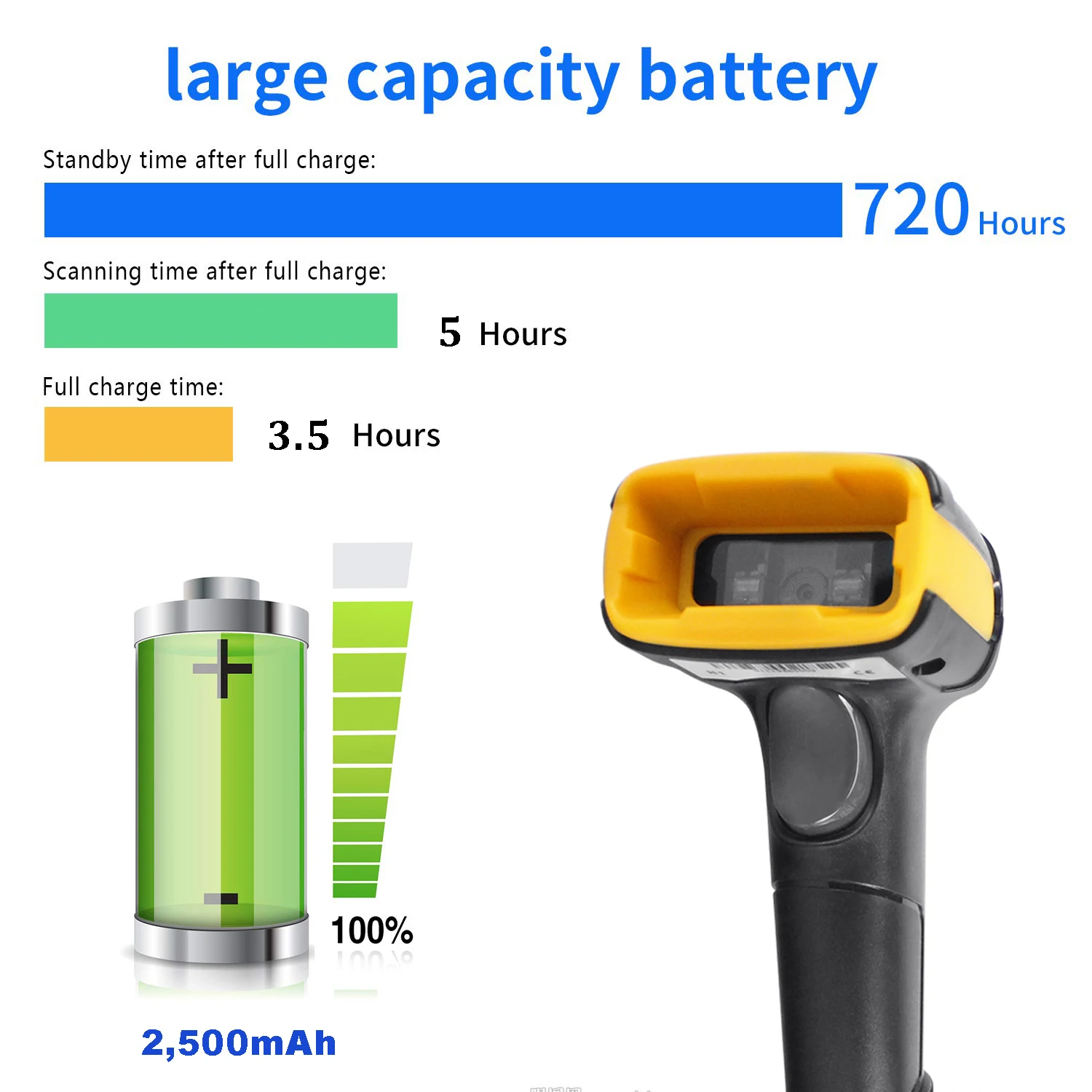 business card scanner HIW Handheld 2D Wirelress Barcode Scanner And H2WB Bluetooth 1D/2D QR Code Reader for IOS Android Ipad Computer fast scanner