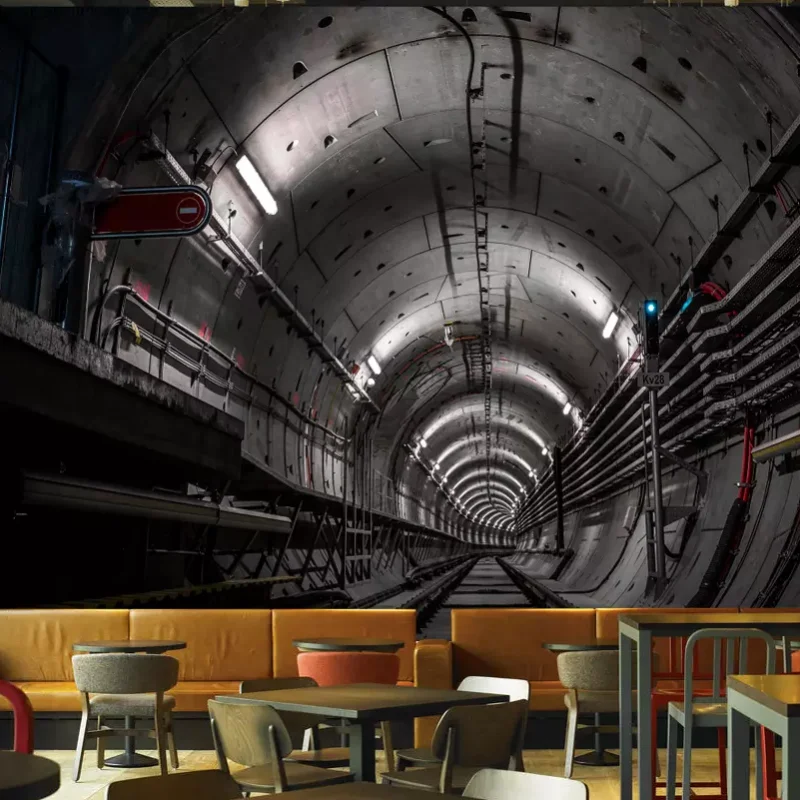 

Dropship Dropship Custom 3D Space Extension Wallpaper Wallpaper Space Tunnel Restaurant Background Mural Photo Wallpaper 3d