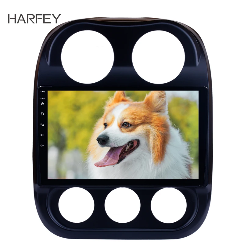 Harfey автомобильный DVD мультимедийный плеер радио для 2014 2015 Jeep Compass Android 10 0 1 &quot1Din