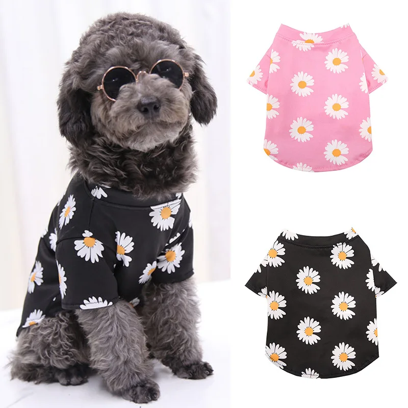 Ropa para mascotas ropa de primavera y novedad de verano de viaje de estilo impreso Camiseta de manga corta ropa pequeño cachorro perro mascota T camisa chaleco