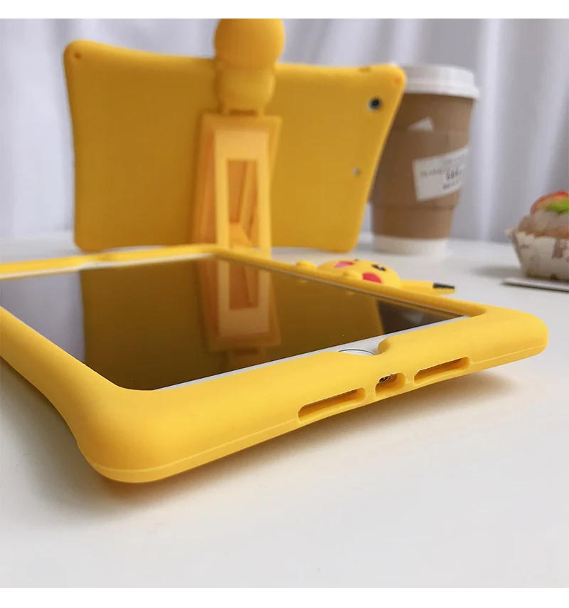 Милый силиконовый чехол с подставкой для Планшеты ipad Mini1 на возраст 2, 3, 4, 5, ipad air 2 3 pro 10,5 Мультфильм защитный чехол для ipad 2, 3, 4 18 9,7