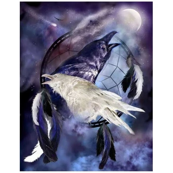 

DIY Full drill diamond painting Embroidery Animals bird dream catcher Cross Stitch Diamond Embroidery Home Decor rhinestone L821