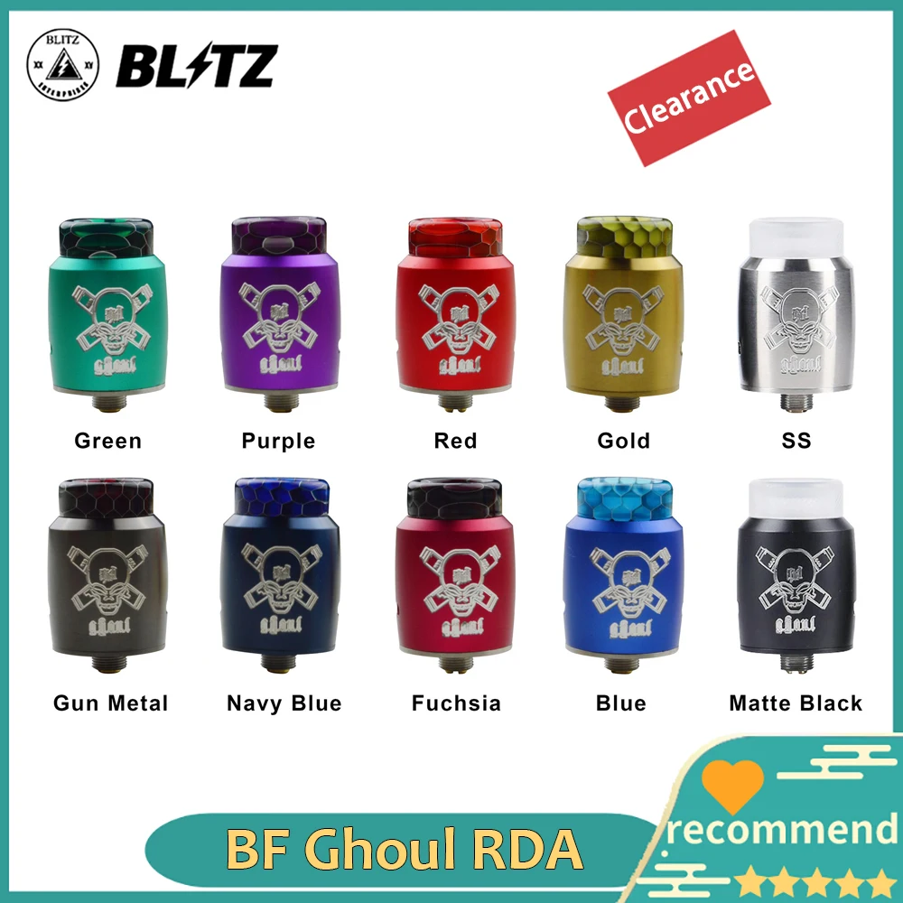 Blitz Ghoul BF RDA инновационная одинарная катушка Rebuildable Tank E cig с керамическим зажимом и