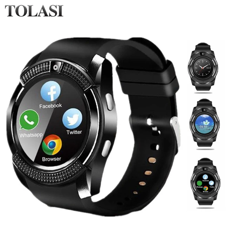 

Smart Watch Men Bluetooth Sport Watches Women Smartwatch Touch Screen Wrist Watch with Camera/SIM Card Slot For Android Phone