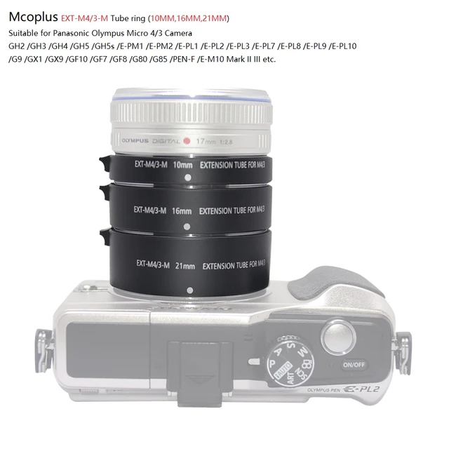 Mcoplus – bague de Tube d'extension d'objectif Macro, mise au point  automatique, 10mm 16mm 21mm, pour Panasonic Olympus Micro 4/3 M4/3 Mount,  caméra sans miroir | AliExpress