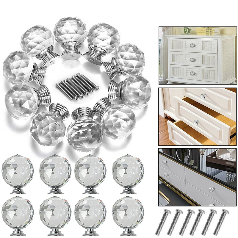 Crystal Diamond Crystal Handles Shoebox Cabinet Handles Closet