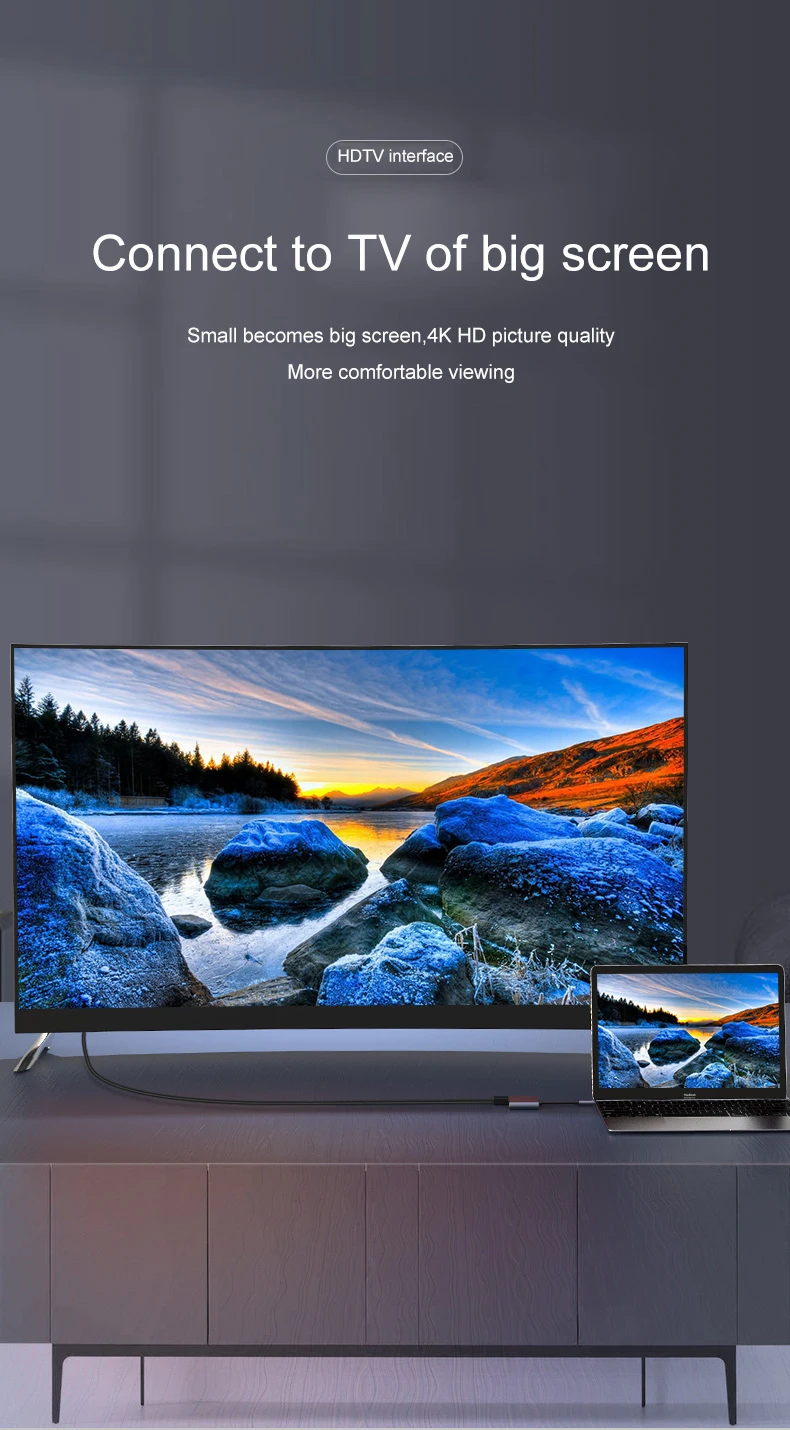 tipo c para Daul Adaptador para Macbook Hdmi-compatível com 4k pd Hub Nintendo Samsung s9 Dex Huawei P20 Xioami 10 tv Vga Usb c 3.0 87w 7 Computador e Escritório