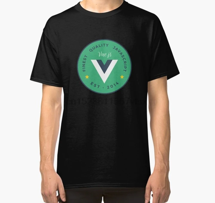 Мужская футболка Vue. js Framework с логотипом Классическая принтом футболки топы |
