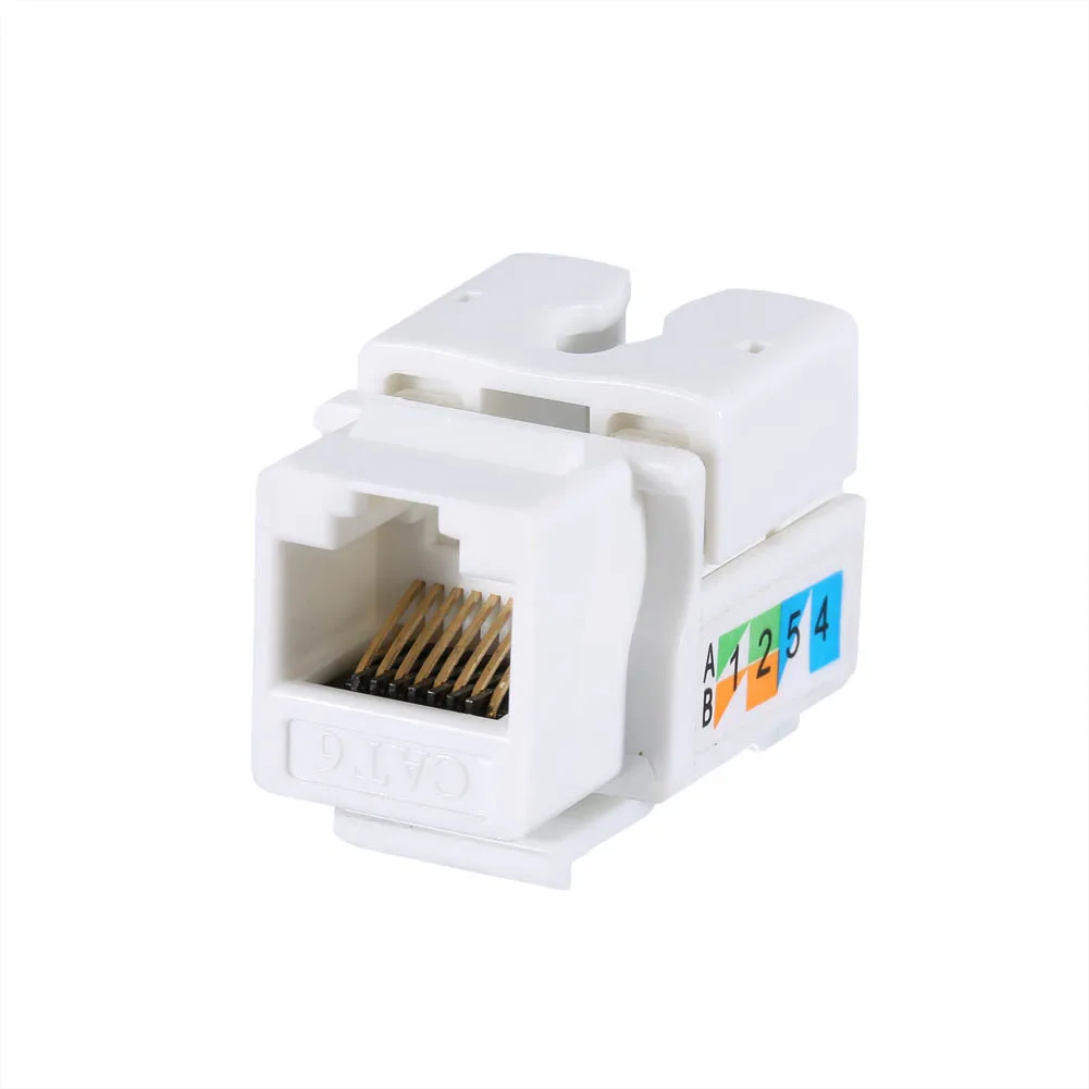 Новый 50 шт. Универсальный Cat6 RJ45 Keystone Jack удар вниз стенд Ethernet модуль муфта 999| |