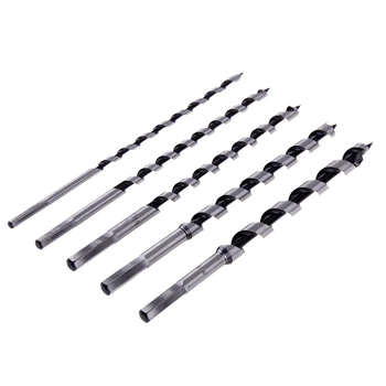 

5PCS 230mm Extra Long Brad Point Wood Drill Bit Set Steel Woodworking Tool Drill Bit Set