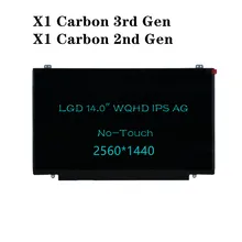 'Thinkpad x1 Carbon 2nd/3rd Gen Laptop LCD screen 14.0''40pin 2560*1440(WQHD) No-Touch LP140QH1(SP)(B1) FRU 00HN826'
