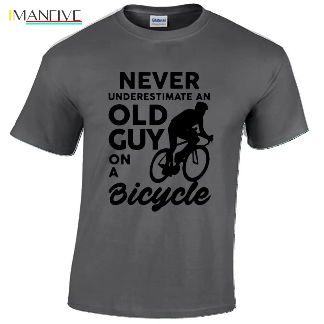 

NEVER UNDERESTIMATE OLD GUY T SHIRT CYCLING BIKE CYCLIST MENS GIFT IDEA Cool Casual pride t shirt men Unisex New Fashion tshirt