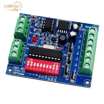 

LED Strip Light Tape Lamp Module Wholesale DC5V-24V 4CH 4 channel RGBW Easy dmx512 DMX Decoder,Dimmer,Controller,Driver