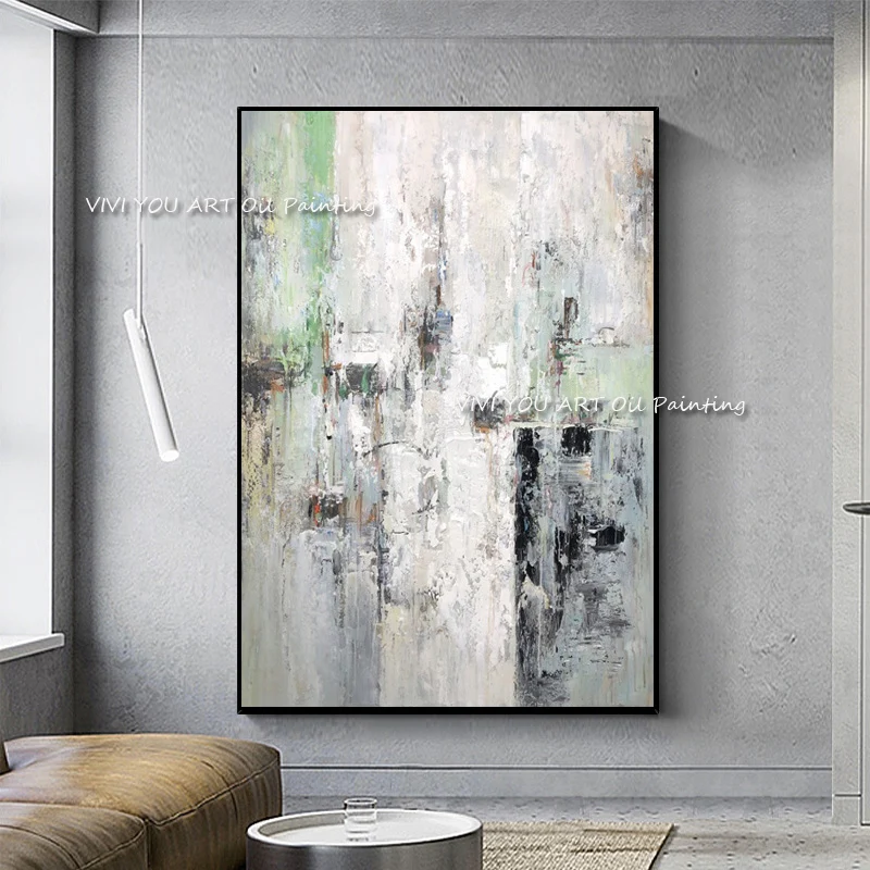 

100% Handmade New Large Original Abstract Modern Thick Oil Painting On Canvas Handpainted Textured Wall Art For Office Decor