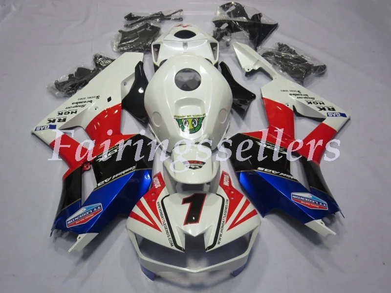 Number One Впрыска ABS Полный комплект обтекателя подходит для Honda CBR600RR F5 2013 Обтекатели набор зеленый HRC - Цвет: Number One