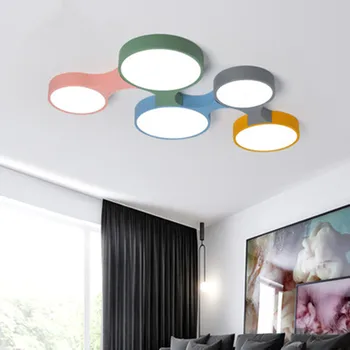 

Nordic led Ceiling Lights Modern Colorful lamp for Bedroom Ceiling Lamps Round thin plafondlamp Lighting lamparas de techo