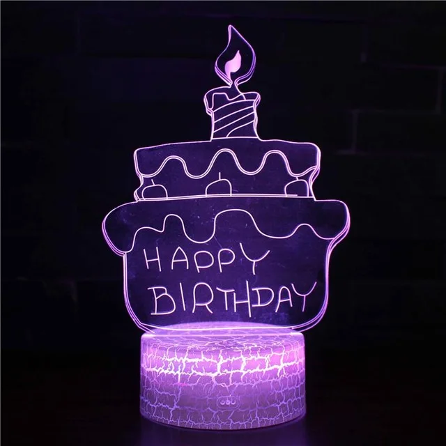 Crack base Love Heart Be engaged 3D Lamp LED USB Creative 3d Night light 7 Color Change Acrylic Remote Touch Switch lamp - Испускаемый цвет: 7 Colors Changeable