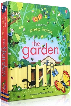 

Peep Inside The Garden Sneaks Inside The Garden English Usborne Low-young English Awareness Cardboard Book Organ Hole Book