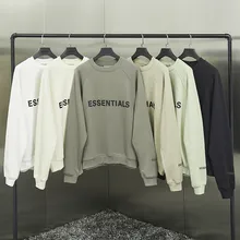Fw21 jerry lorenzo masculino essencial tripulação pescoço pulôver moletom oversized 100% algodão essencial moletom com capuz simples casal